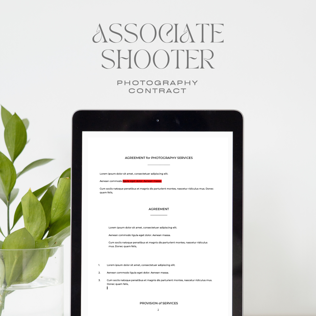 associate shooter photography contract by rebecca carpenter photography