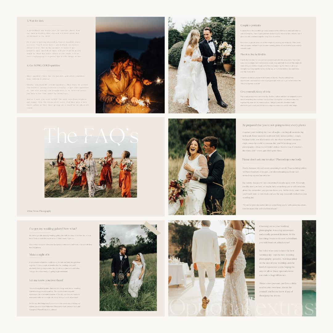 Chloe Welcome Guide + Pricing Guide template Bundle