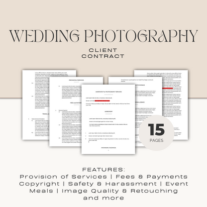 Wedding Photography Contract