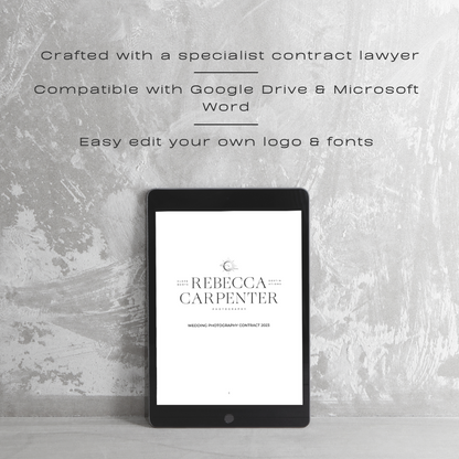 couple family photography contract template by rebecca carpenter photography