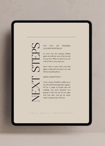 Paige Welcome Guide Template