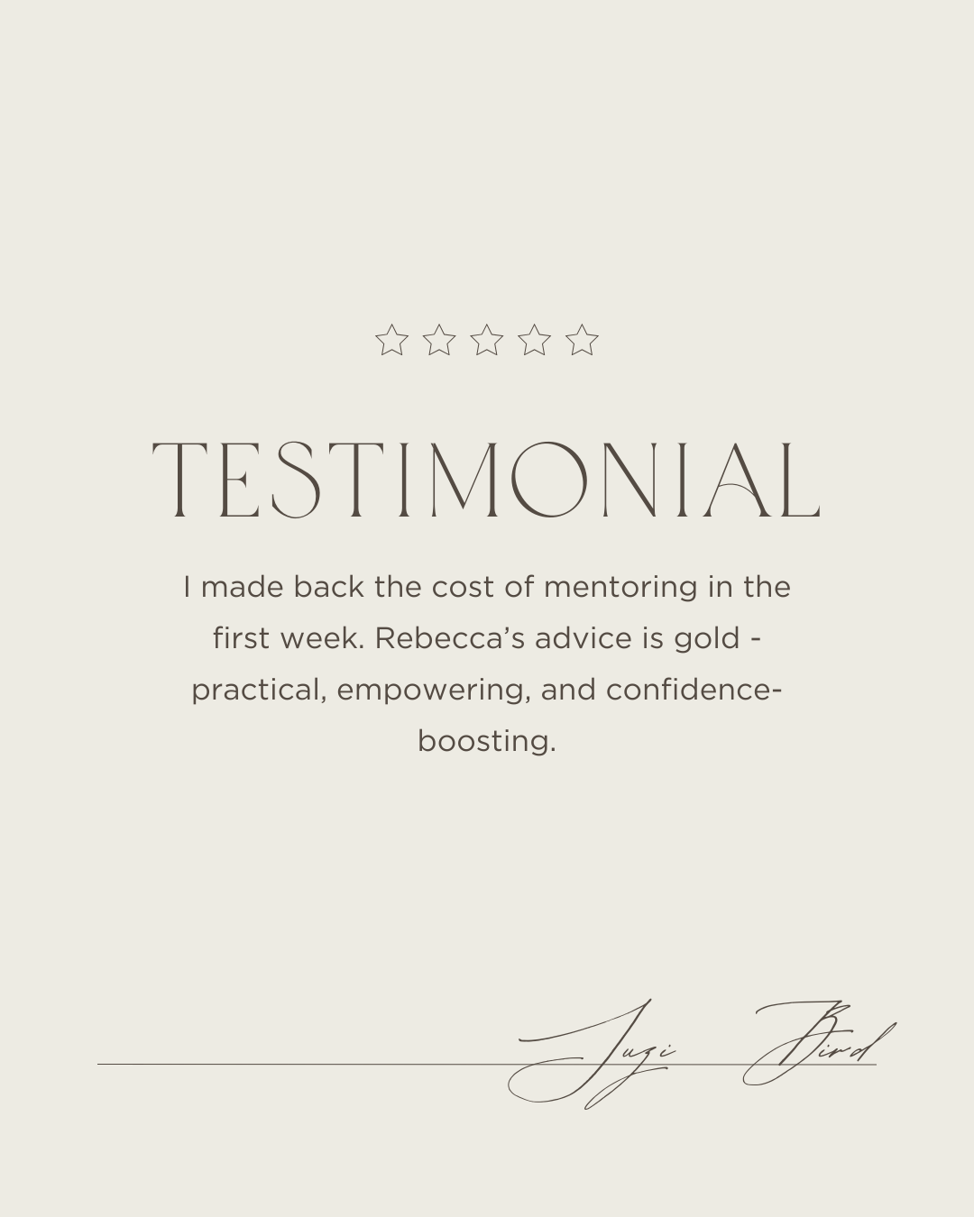 Mentoring with Rebecca Carpenter