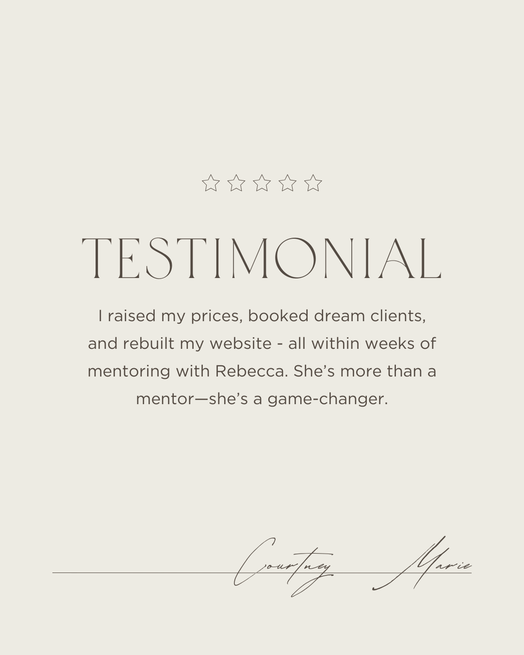 Mentoring with Rebecca Carpenter