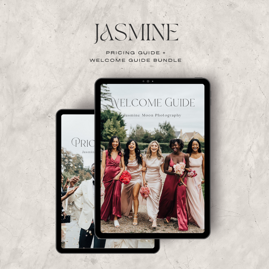 Jasmine Welcome Guide + Pricing Guide template Bundle