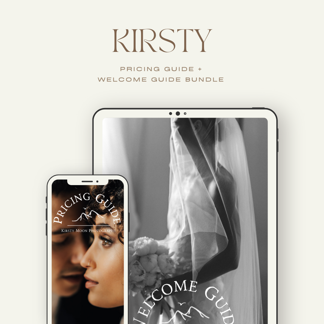 Kirsty Welcome Guide + Pricing Guide template Bundle