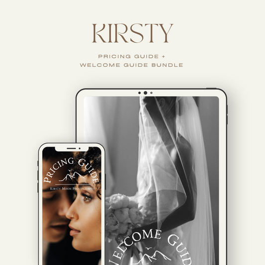 Kirsty Welcome Guide + Pricing Guide template Bundle