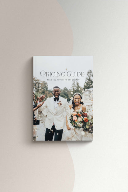 Jasmine Canva Wedding Photography Pricing Guide